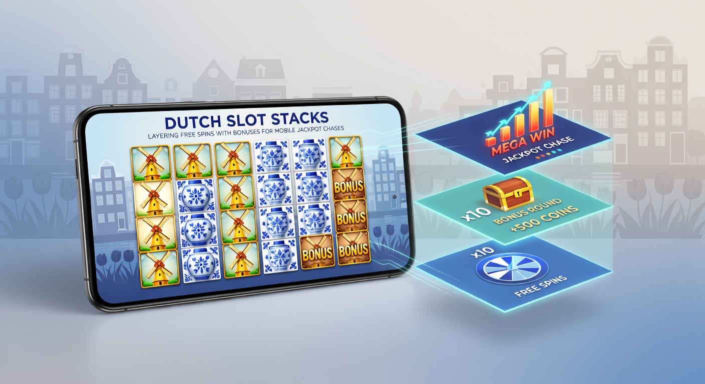 Mobiel scherm van een Nederlandse slot met layered bonuses en jackpotmeter die oploopt tijdens free spins, typisch voor maart 2026 trends