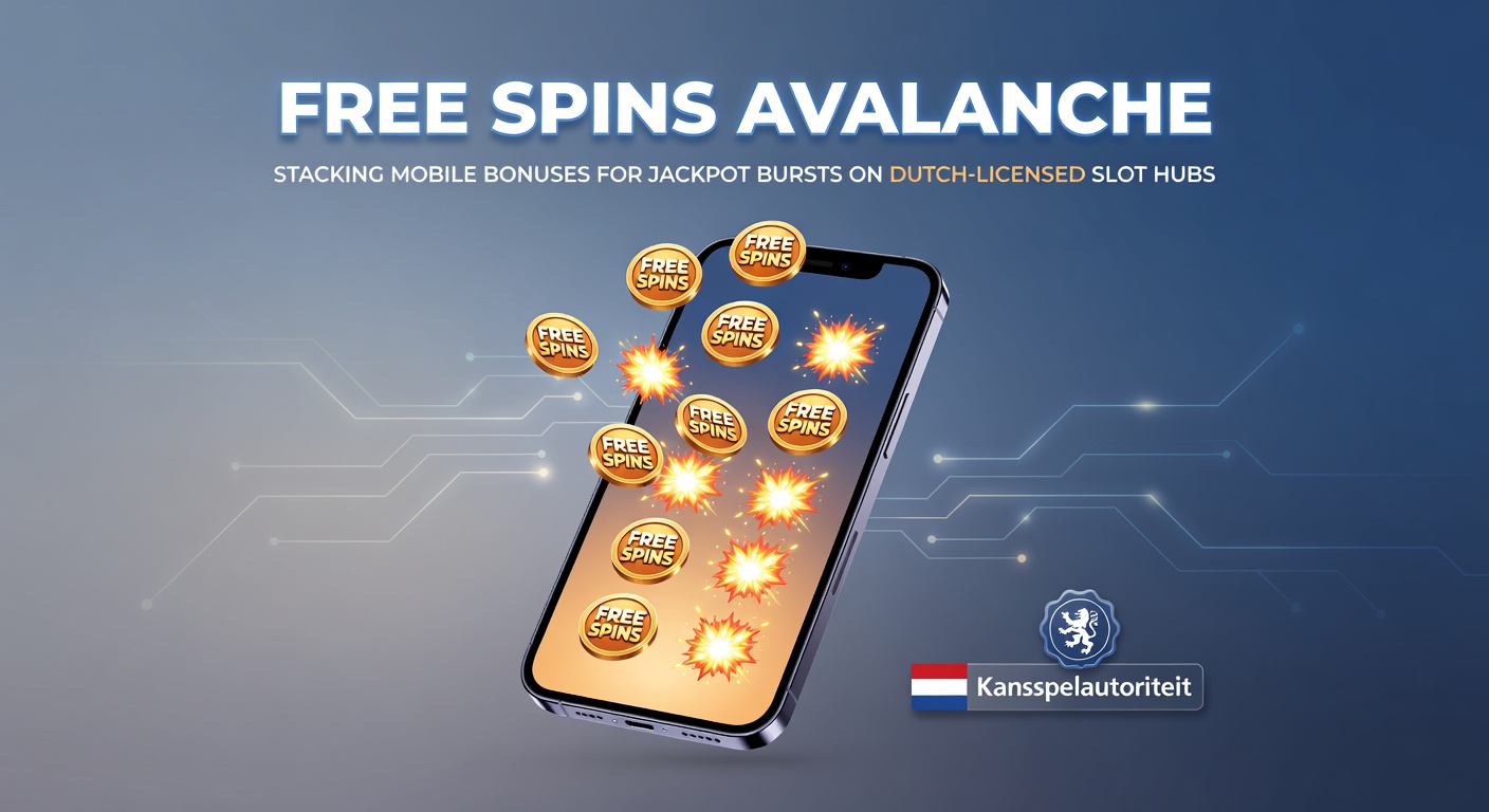 Spannende avalanche free spins actie op een mobiel scherm met vallende symbolen en stapelende bonussen op een Nederlands gelicenseerd slotspel