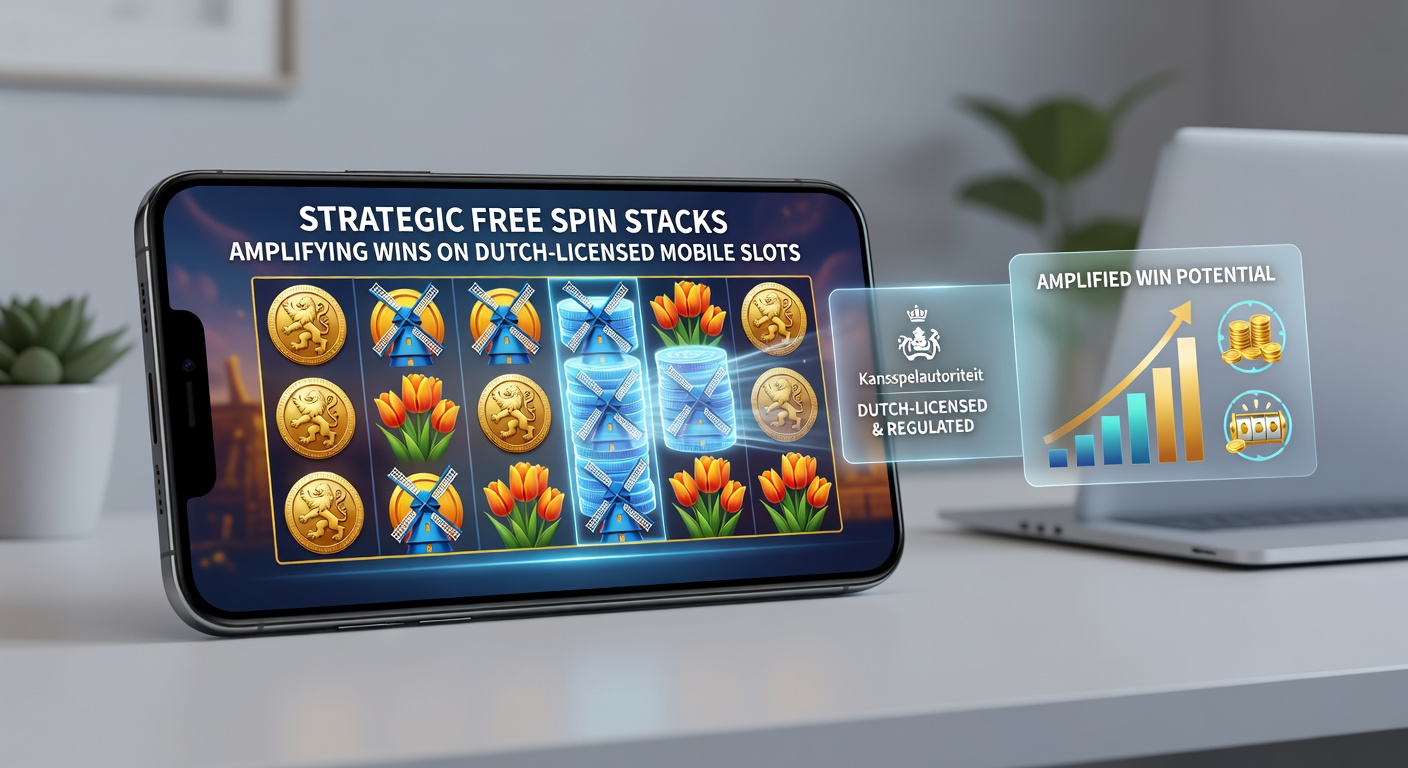Voorbeeld van een free spin stack in actie op een mobiele slot, met vallende symbolen en exploderende winsten op een KSA-platform