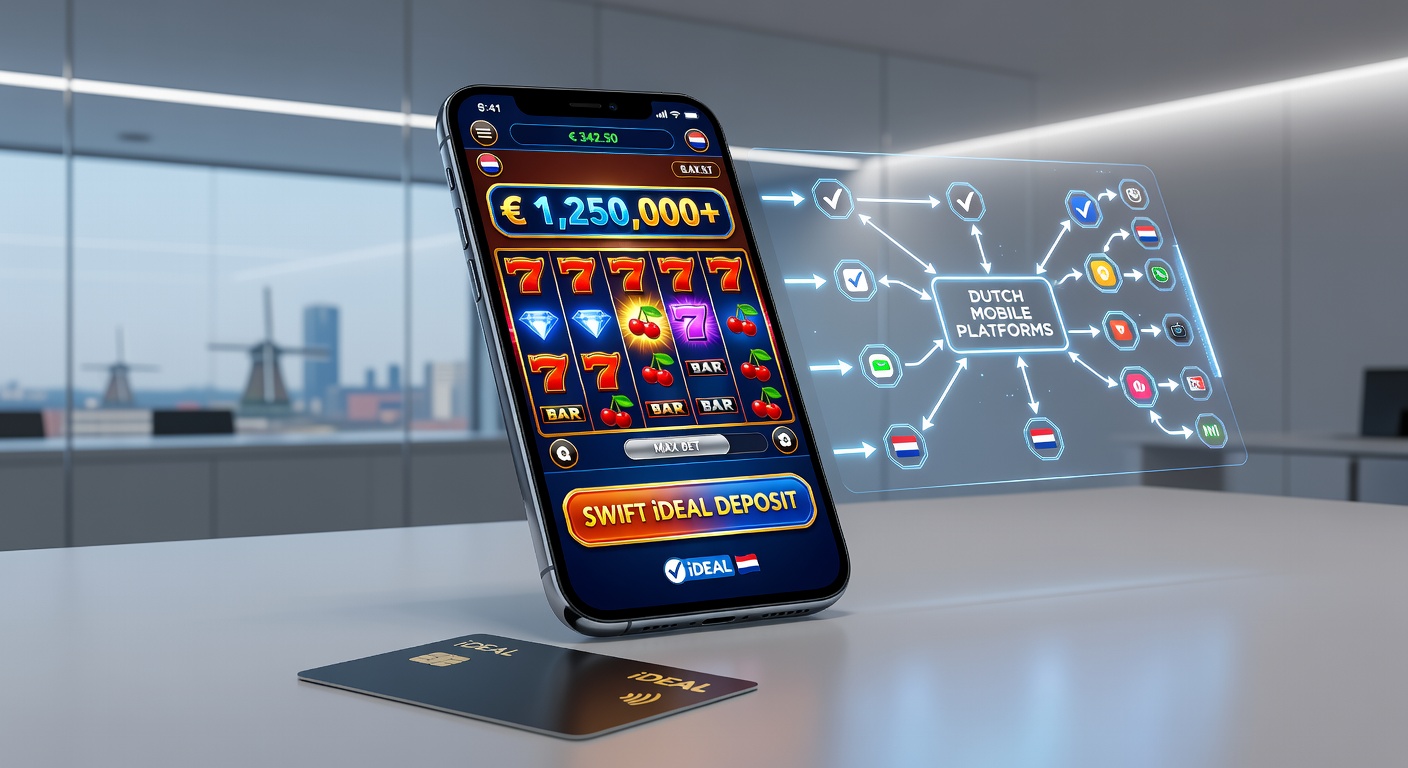 Grafiek die de snelheid van Swift iDEAL deposits vergelijkt met traditionele methoden, met jackpot-uitbetalingen op Nederlandse mobiele slots